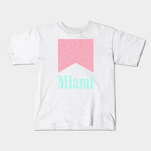 Light Up Miami - Distressed Logo Kids T-Shirt by Eric Sylvester